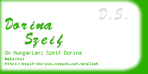 dorina szeif business card